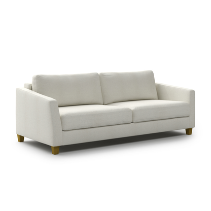 Luonto Monika Fabric Sleeper Sofa With Wood & Chrome Legs