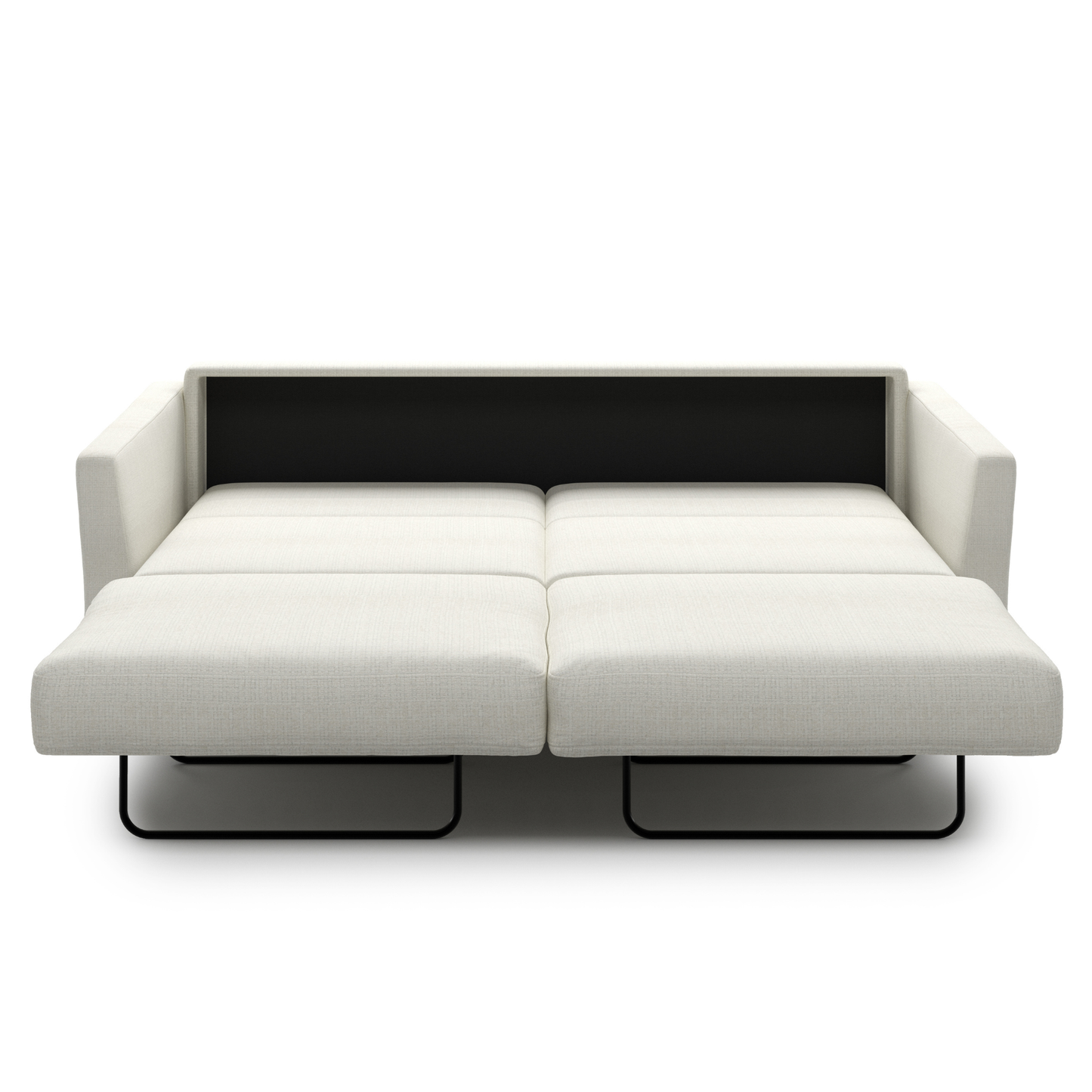 Luonto Monika Fabric Sleeper Sofa With Wood & Chrome Legs