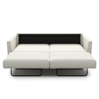 Luonto Monika Fabric Sleeper Sofa With Wood & Chrome Legs