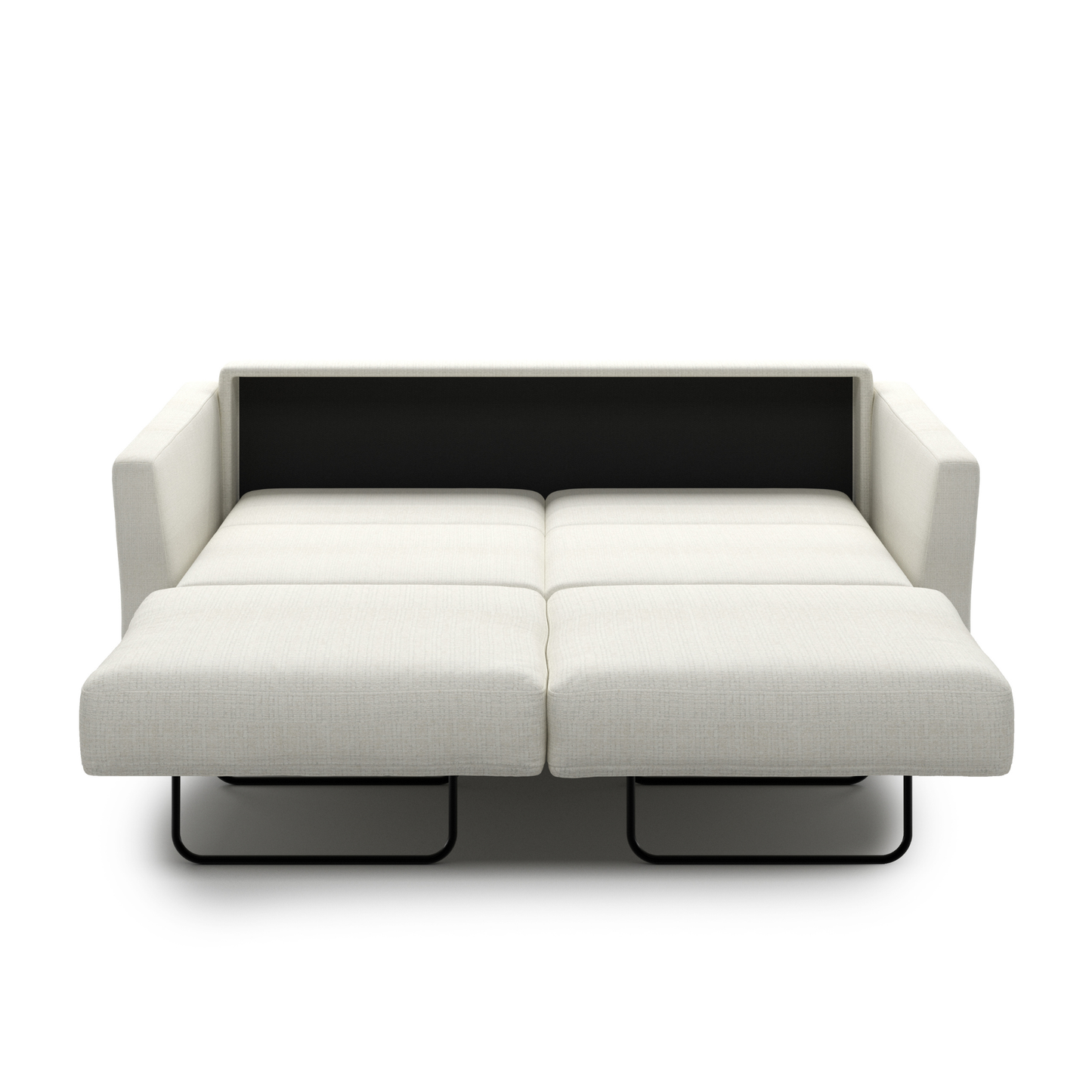 Luonto Monika Fabric Sleeper Sofa With Wood & Chrome Legs