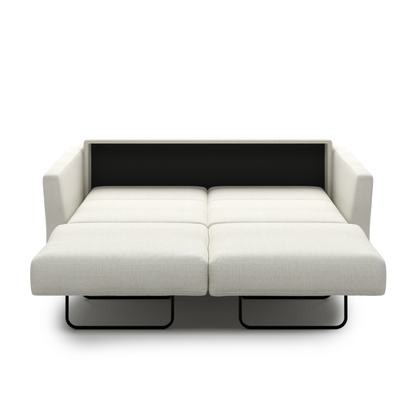 Luonto Monika Fabric Sleeper Sofa With Wood & Chrome Legs