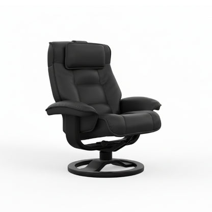 Fjords Mustang R Leather Recliner Chair With Foot Stool