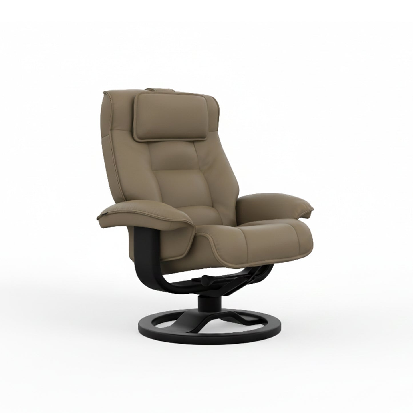 Fjords Mustang R Leather Recliner Chair With Foot Stool