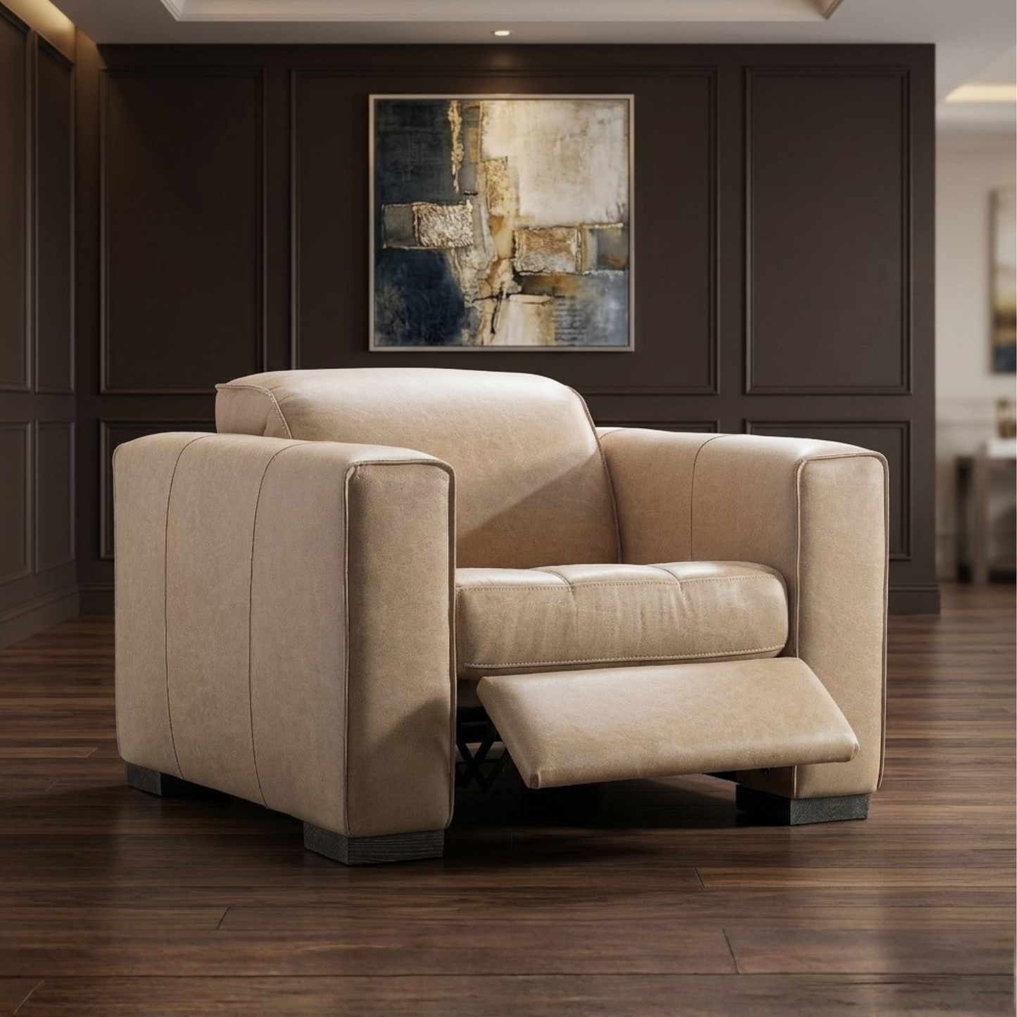 Nest Leather Power Motion Recliner Chair with Power Headrest-comfortdesignfurniture