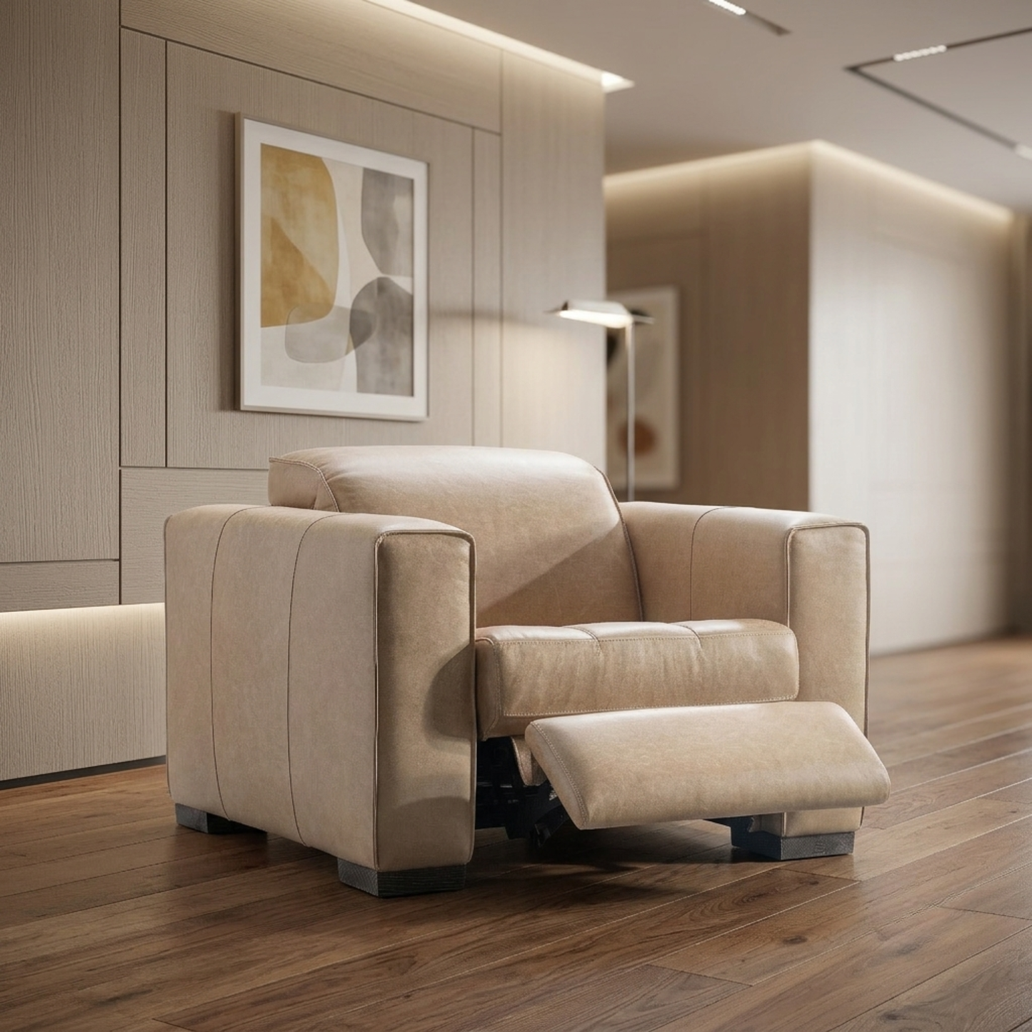 Nest Leather Power Motion Recliner Chair with Power Headrest-comfortdesignfurniture