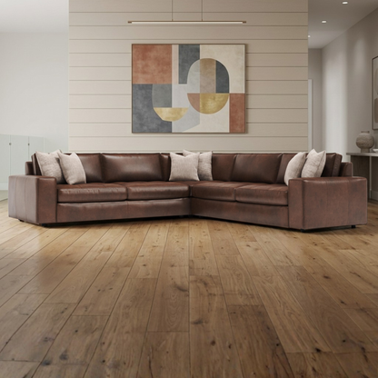 Bernhardt Nest Leather Modern Sectional Sofa