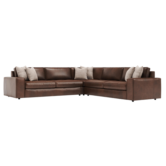 Bernhardt Nest Leather Modern Sectional Sofa