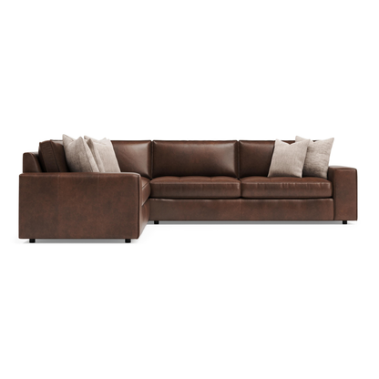 Bernhardt Nest Leather Modern Sectional Sofa