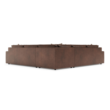 Bernhardt Nest Leather Modern Sectional Sofa