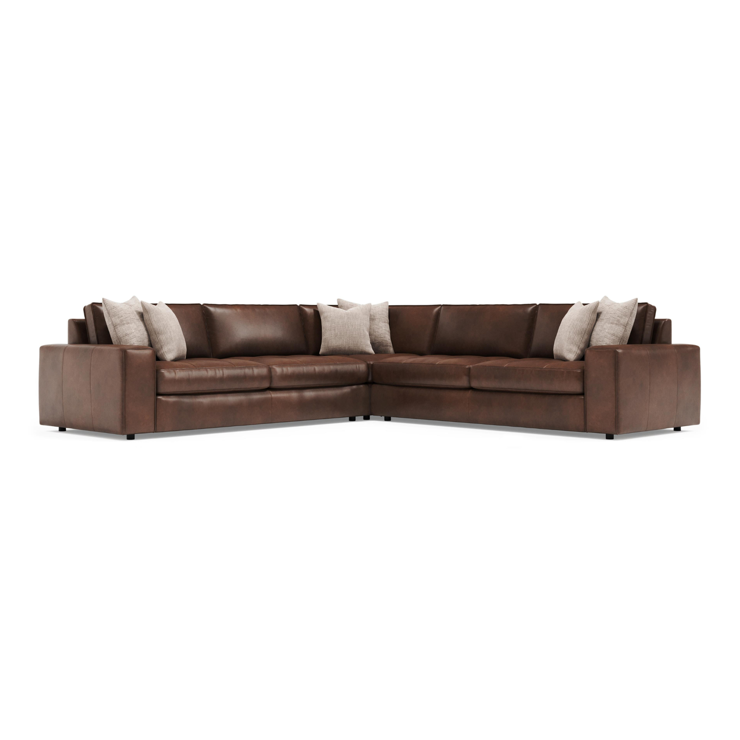 Bernhardt Nest Leather Modern Sectional Sofa