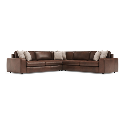 Bernhardt Nest Leather Modern Sectional Sofa