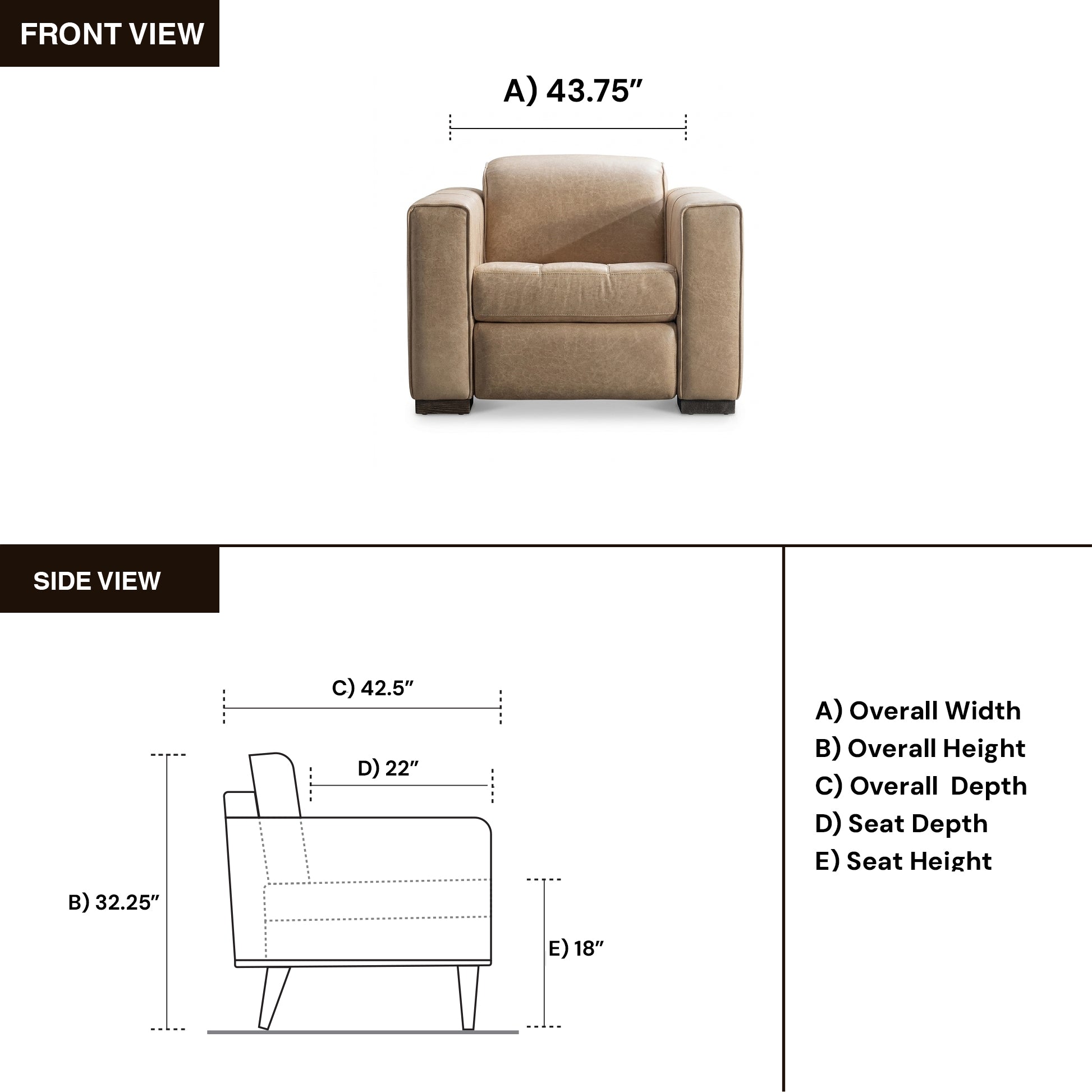 Nest Leather Power Motion Recliner Chair with Power Headrest-comfortdesignfurniture