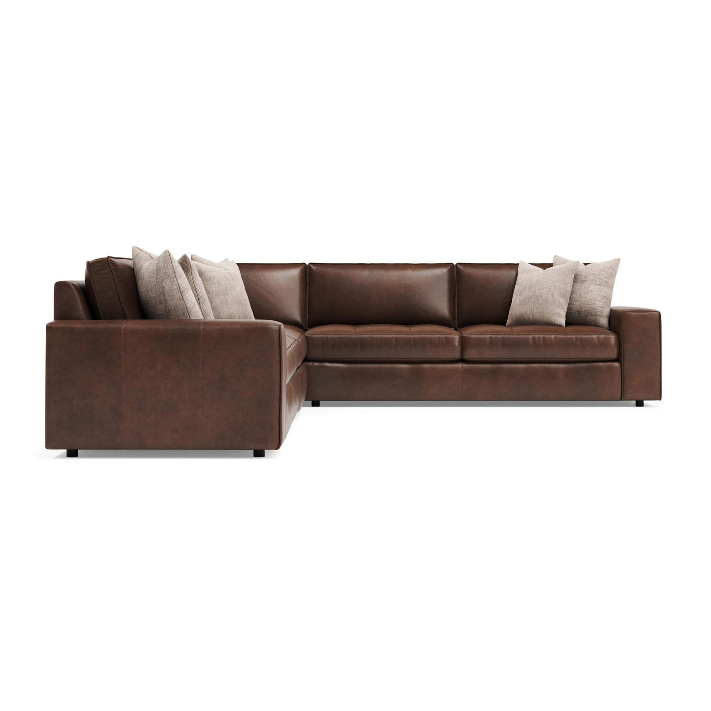 Bernhardt Nest Leather Modern Sectional Sofa