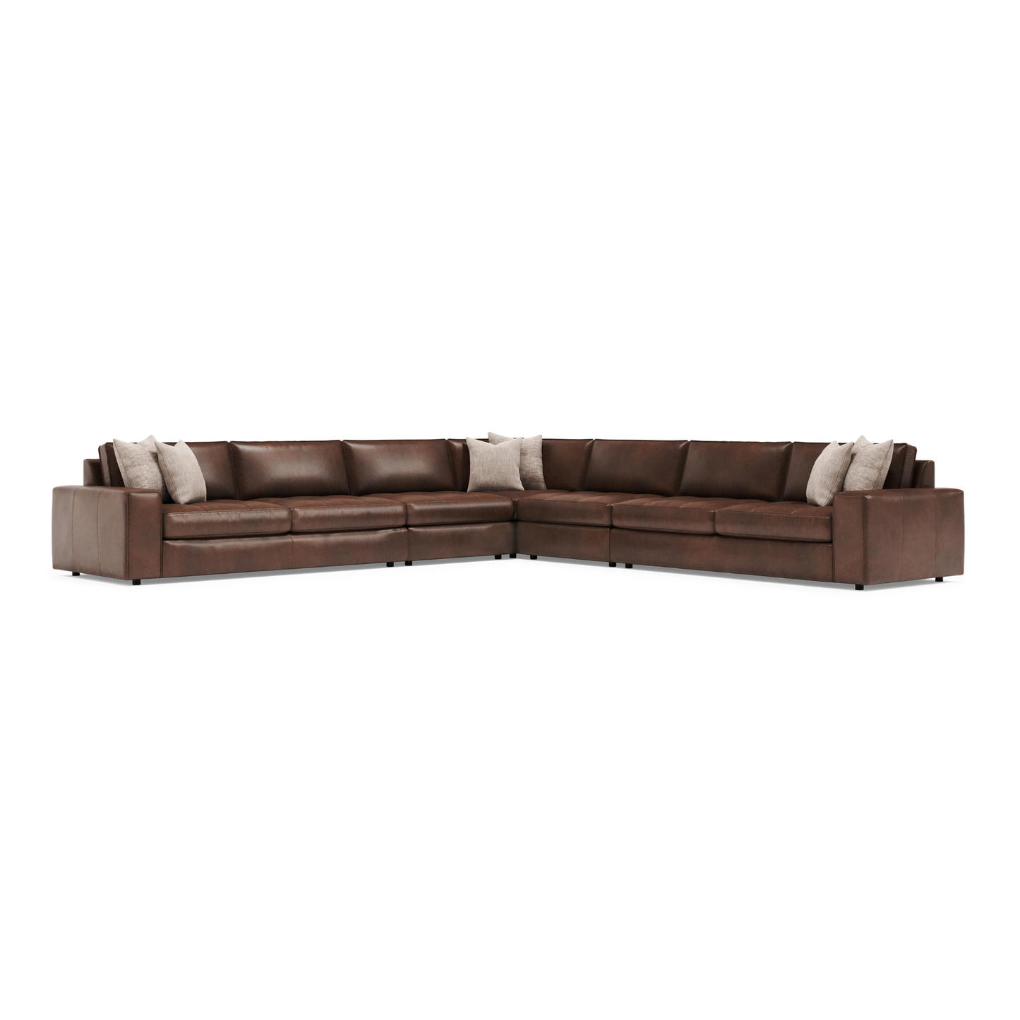 Bernhardt Nest Leather Modern Sectional Sofa