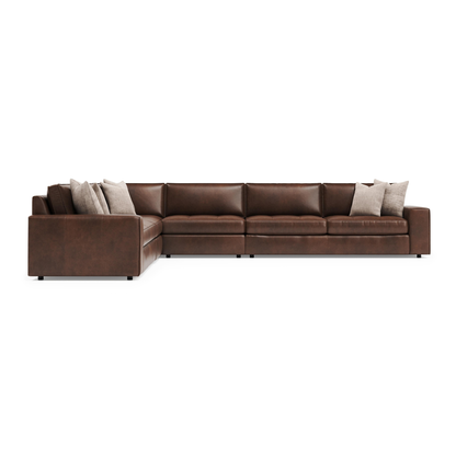 Bernhardt Nest Leather Modern Sectional Sofa