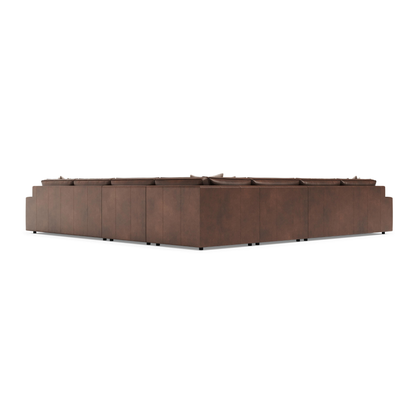 Bernhardt Nest Leather Modern Sectional Sofa
