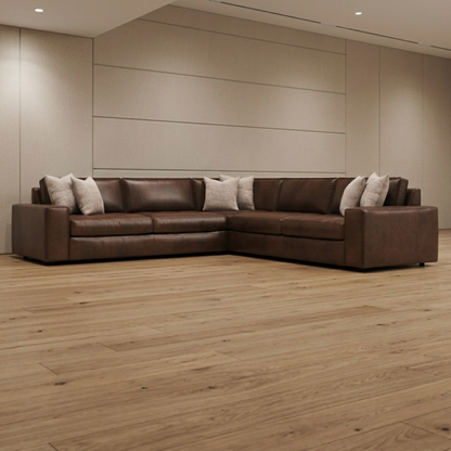 Bernhardt Nest Leather Modern Sectional Sofa