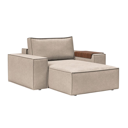 Innovation Living Newilla Fabric Lounger Chair with Detachable Cover and Storage