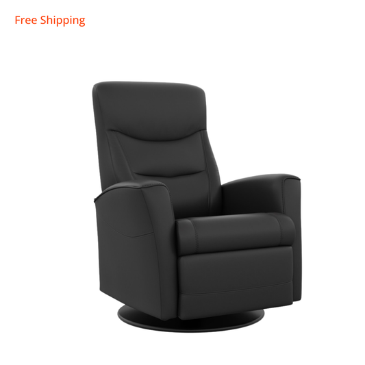 Fjords Oslo Manual Leather Swivel Recliner Chair