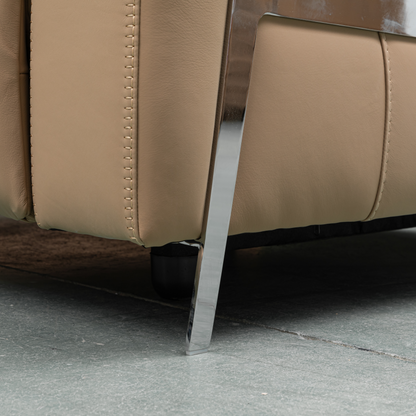 Prestigio 3-Seater Leather Power USB Reclining Sofa in Italian Design