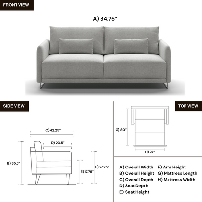 Luonto Haven Sleeper Sofa with Hybrid Deluxe One-Step Mechanism