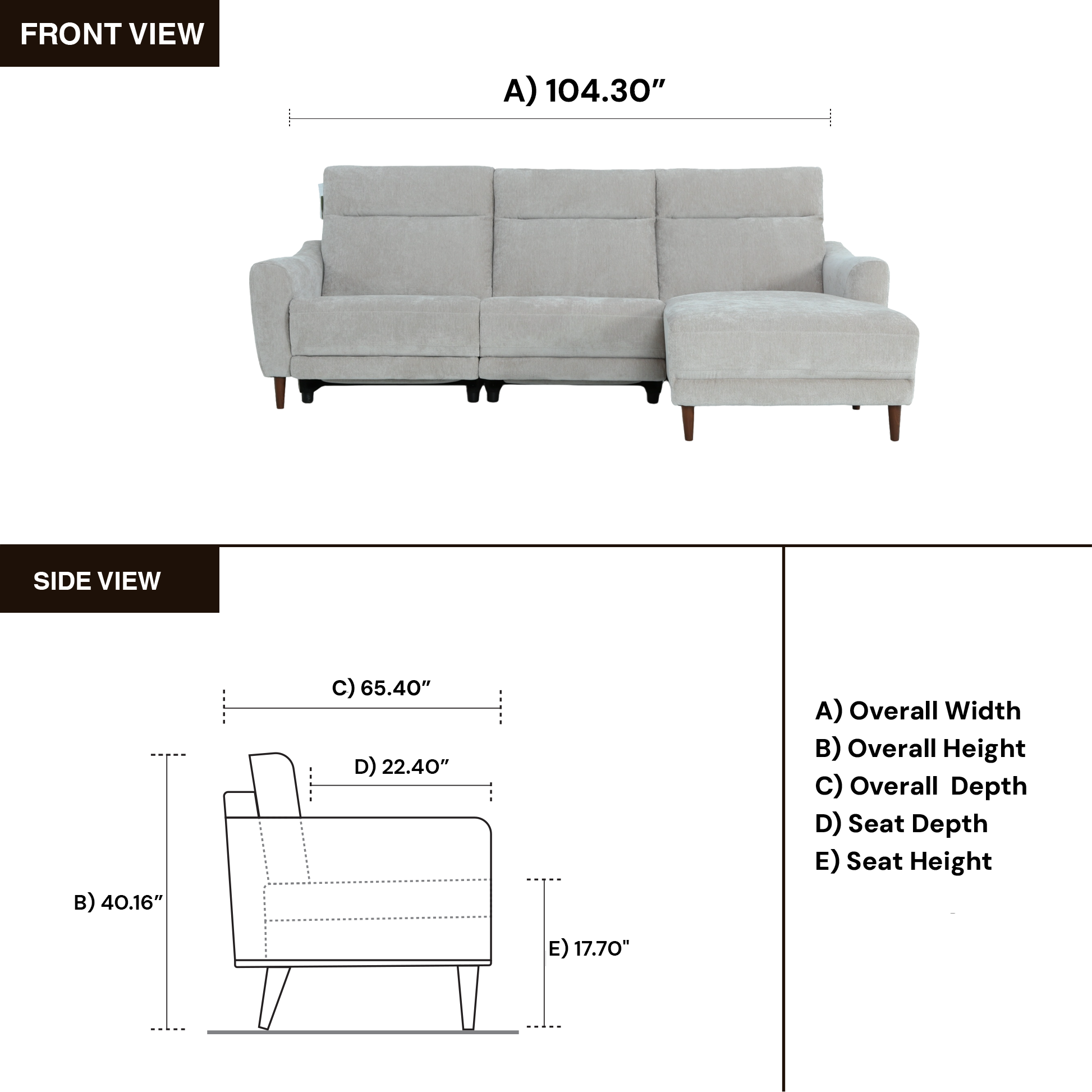 Klaussner Varenna Fabric Power Recliner Sectional Sofa with Chaise-Comfort Design Furniture