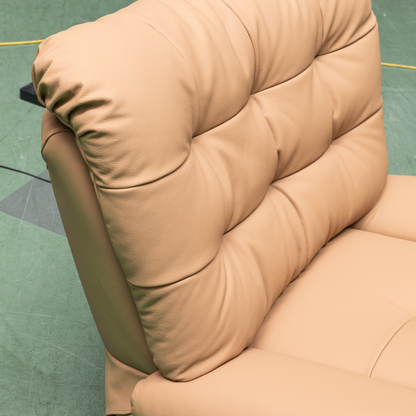 Klaussner Stella leather recliner seat cushion and comfort features for comfort design furniture