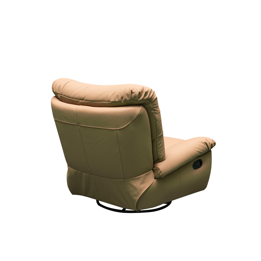 Klaussner Stella recliner headrest and upper back support detail view for comfort design furniture