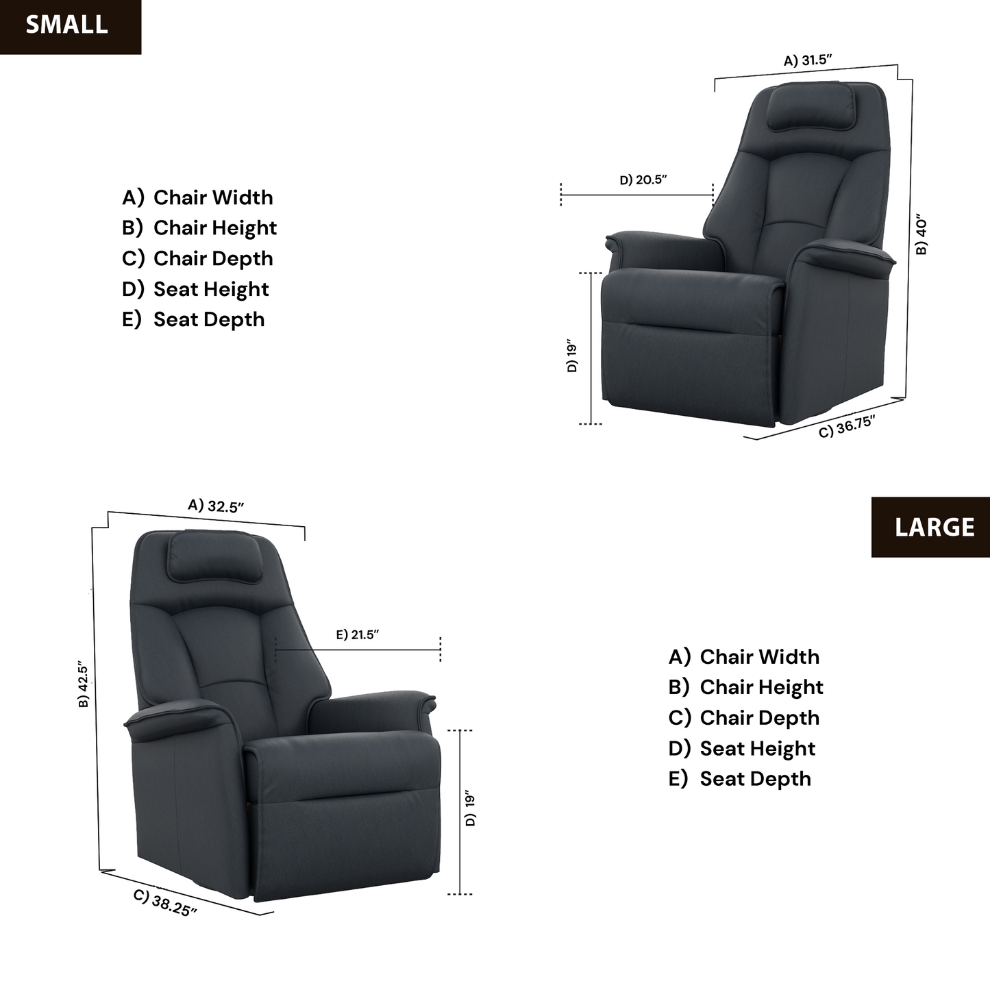 Fjords Stockholm Power Recliner Chair With Swing Back