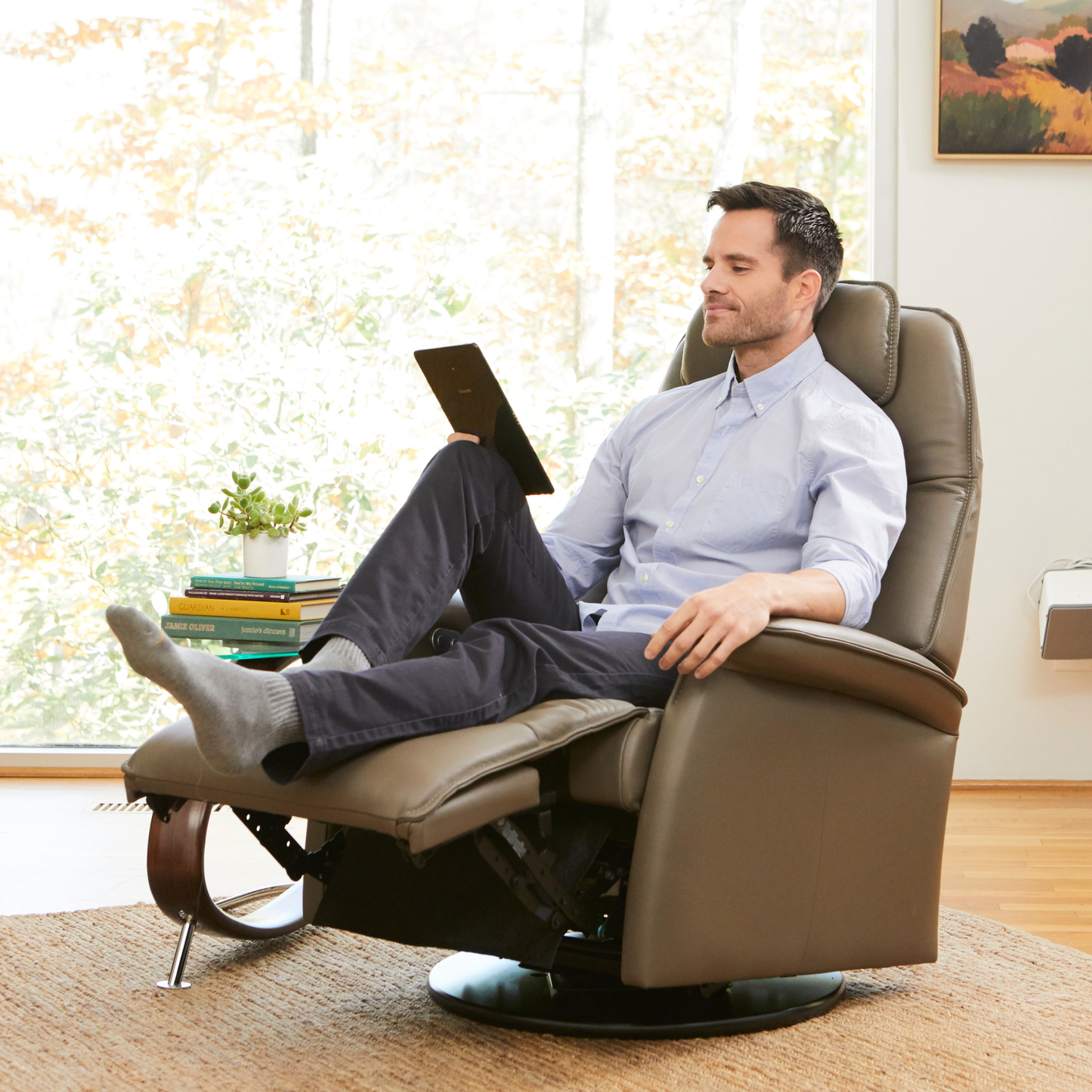 Fjords Stockholm Power Recliner Chair With Swing Back