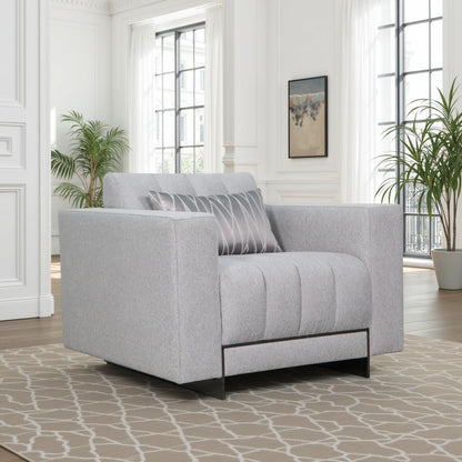 Klaussner Talento Tufted Fabric Chair with Track Arms