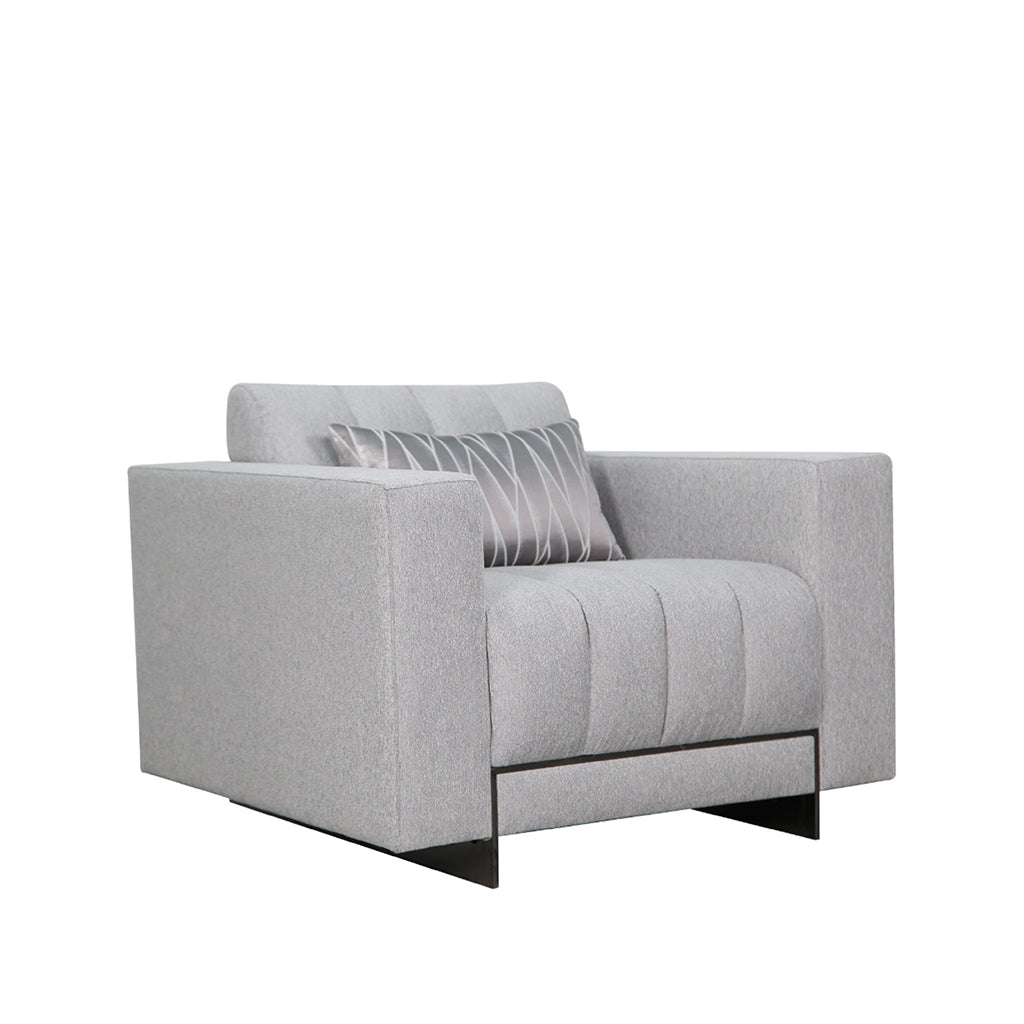 Klaussner Talento Tufted Fabric Chair with Track Arms