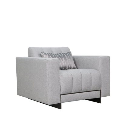 Klaussner Talento Tufted Fabric Chair with Track Arms