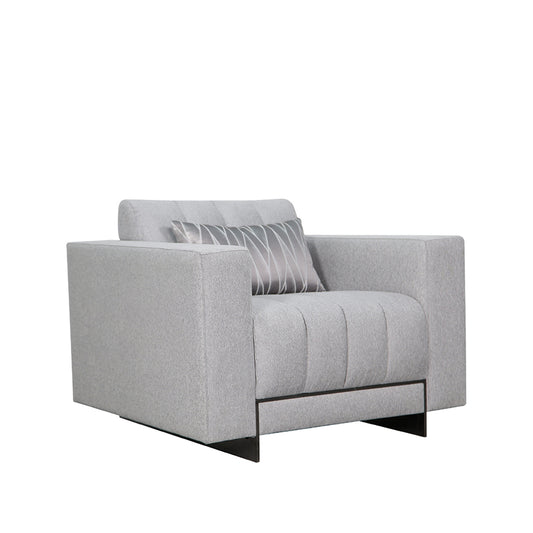 Klaussner Talento Tufted Fabric Chair with Track Arms