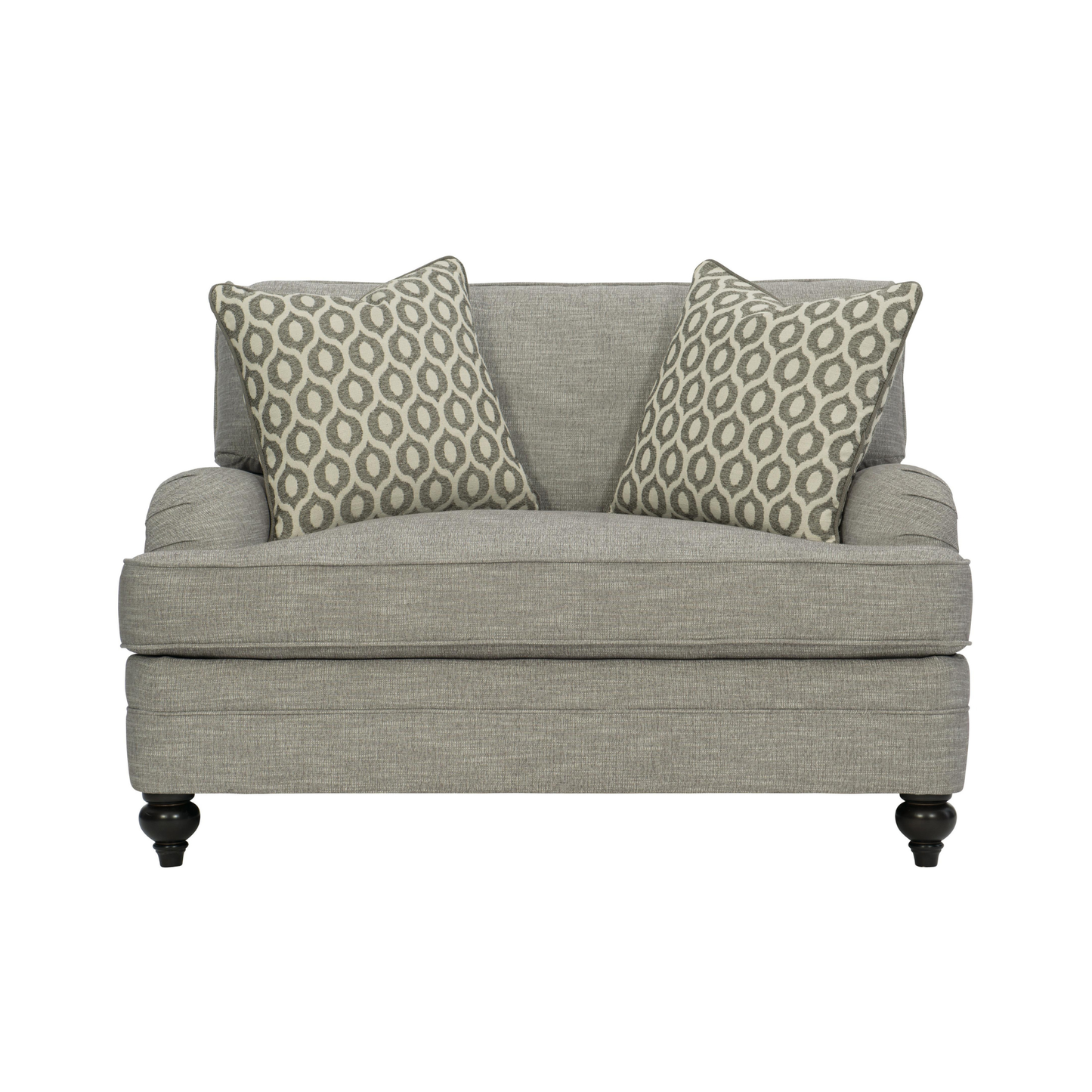 Bernhardt Tarleton Fabric Chair And A Half With Curved Arms