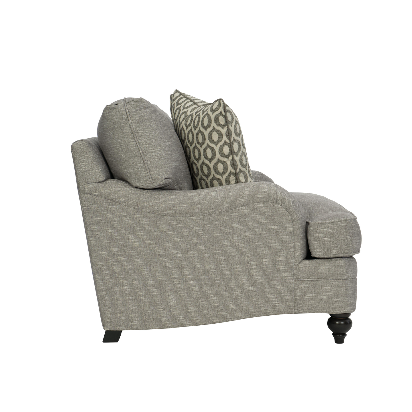 Bernhardt Tarleton Fabric Chair And A Half With Curved Arms