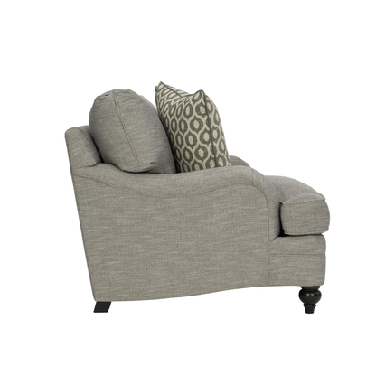 Bernhardt Tarleton Fabric Chair And A Half With Curved Arms