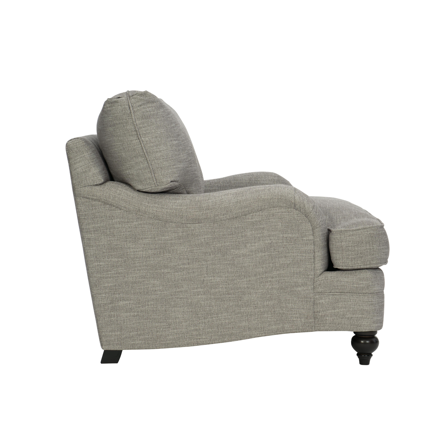 Bernhardt Tarleton Fabric Chair And A Half With Curved Arms