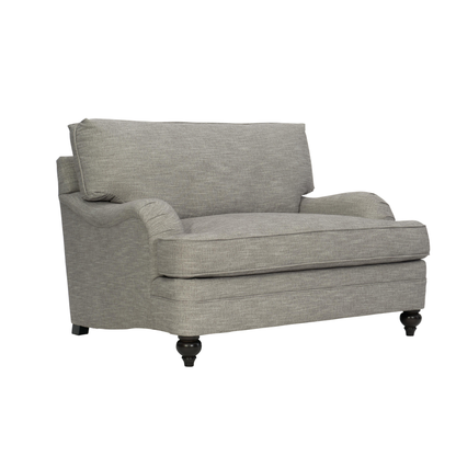 Bernhardt Tarleton Fabric Chair And A Half With Curved Arms