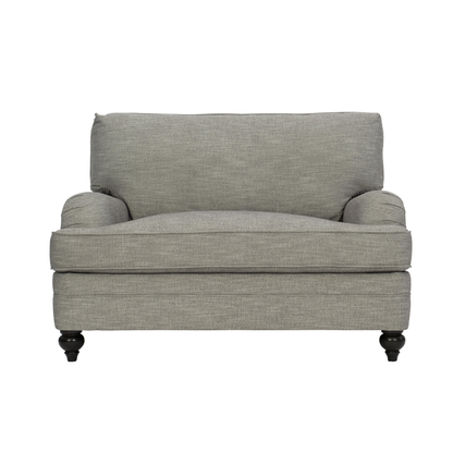 Bernhardt Tarleton Fabric Chair And A Half With Curved Arms