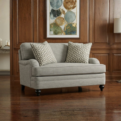 Bernhardt Tarleton Fabric Chair And A Half With Curved Arms