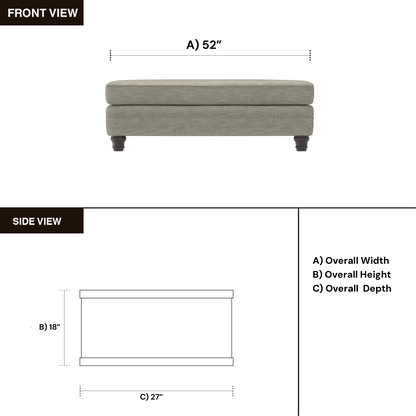 Bernhardt Tarleton Fabric Ottoman