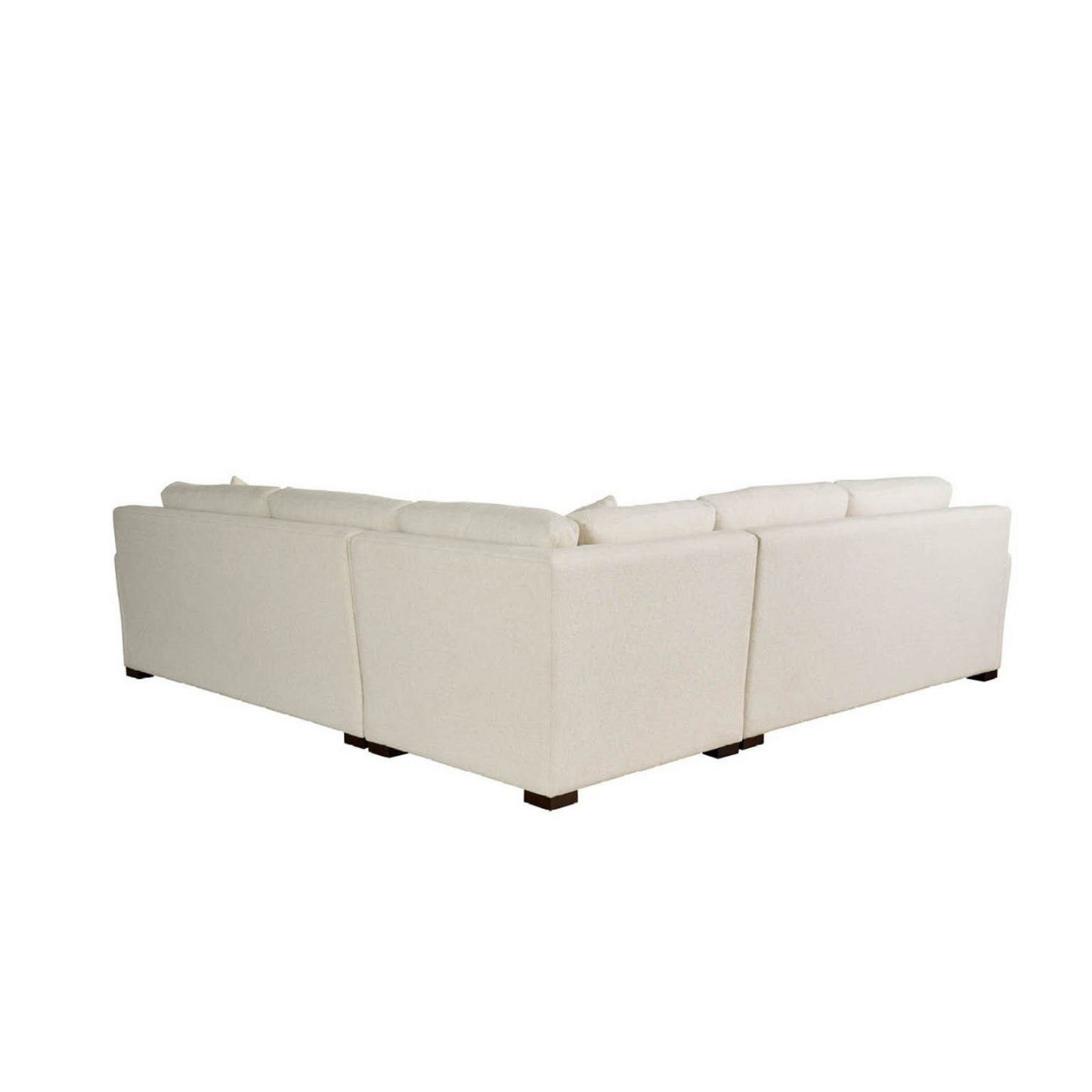 Universal Anna 3 Piece Sectional Sofa in Soft Cream Textured Fabric Seating