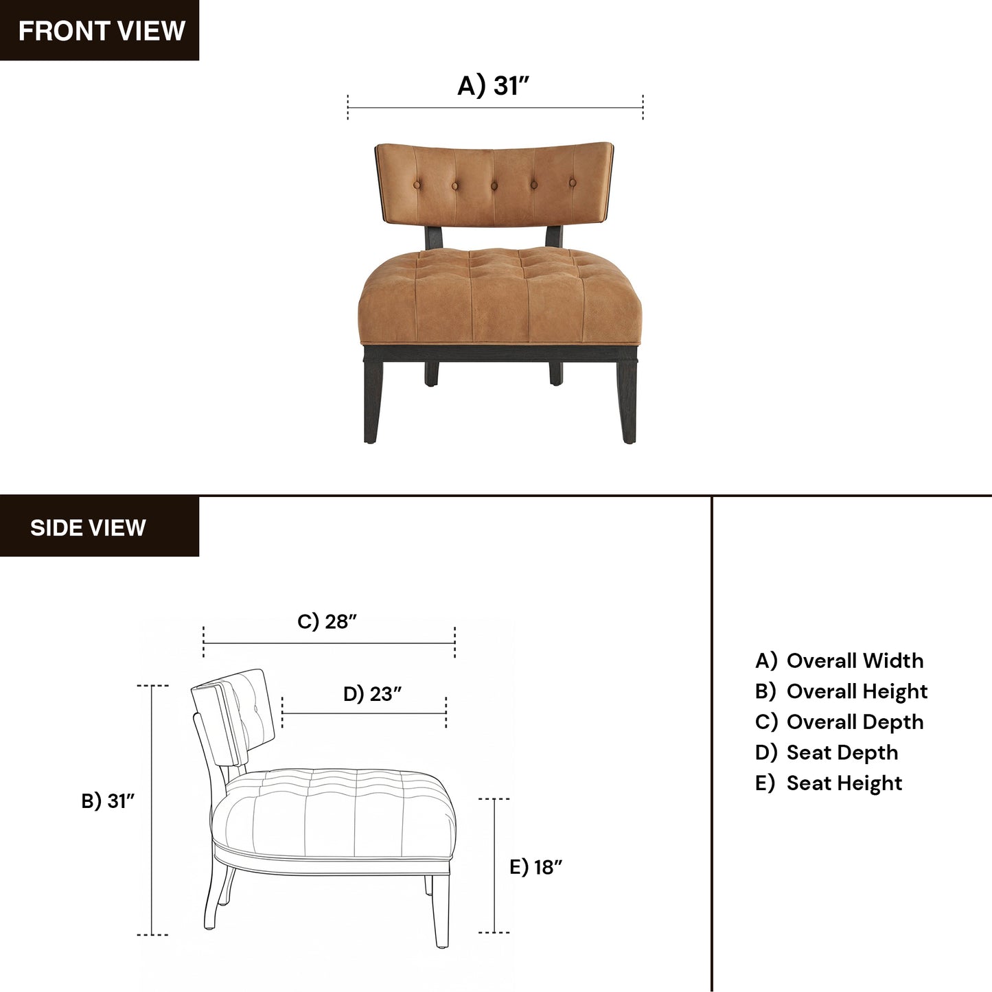 Universal Archie Fabric Tufted Lounge Chair