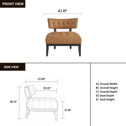 Universal Archie Fabric Tufted Lounge Chair