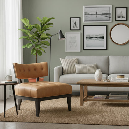 Universal Archie Fabric Tufted Lounge Chair