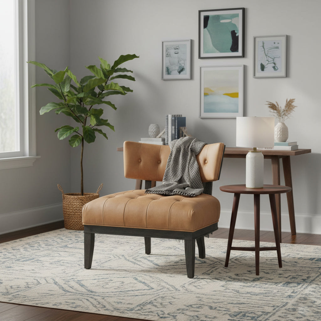 Universal Archie Fabric Tufted Lounge Chair