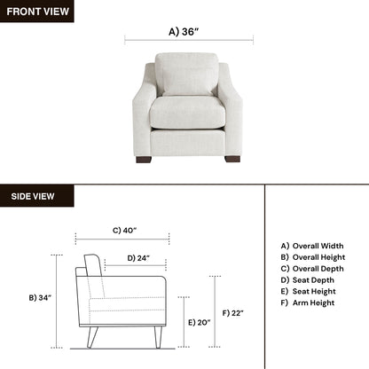 Universal Brooklyn Fabric Lounge Accent Chair