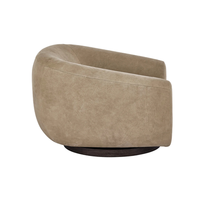 Universal Fitz Fabric And Leather Swivel Chair