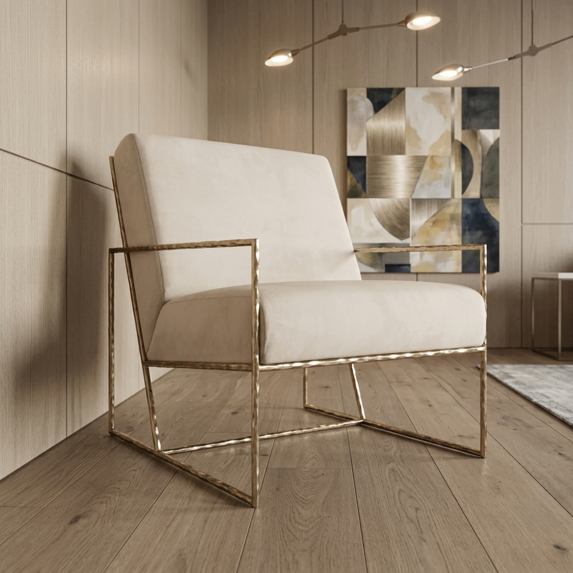 Universal Furniture Bastian Berber Snow Fabric Chair-comfortdesignfurniture